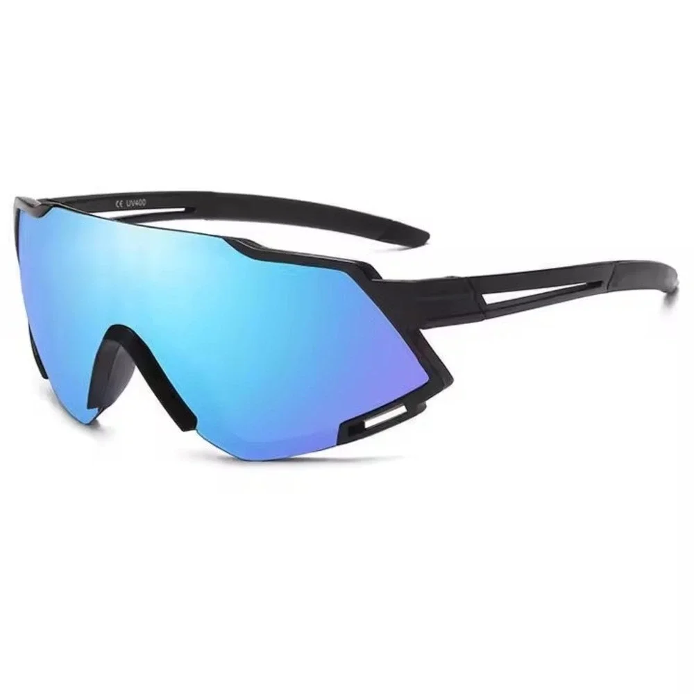 Men Sports Sunglasses Blue Mirror Lens‎ Outdoor Driving Golfing Fishing Shades